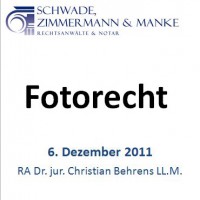 Fotorecht – Folien zum Vortrag am 6.12.2011