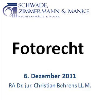 Fotorecht – Folien zum Vortrag am 6.12.2011